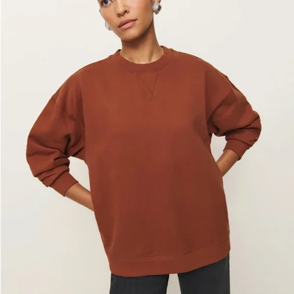 Reformation - Drew Vintage Oversized Crewneck Sweatshirt - Picture 2 of 5